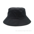 Gorra de sombrero de cubo de algodón negro